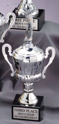 Silver Cup with Golfer (14")